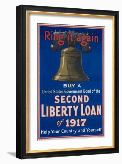 Ring it Again Second Liberty Loan Poster-null-Framed Giclee Print