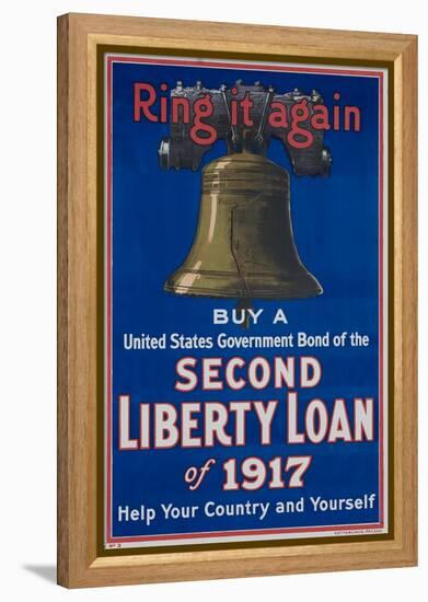 Ring it Again Second Liberty Loan Poster-null-Framed Premier Image Canvas