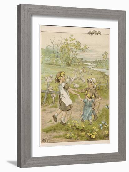 Ring O' Roses circa1880-M. Ellen Edwards-Framed Premium Photographic Print