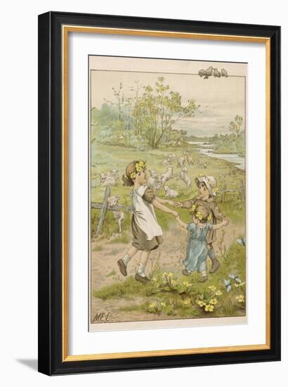 Ring O' Roses circa1880-M. Ellen Edwards-Framed Premium Photographic Print