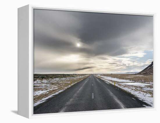 Ring Road Near Skeiderarsandur During Winter-Martin Zwick-Framed Premier Image Canvas