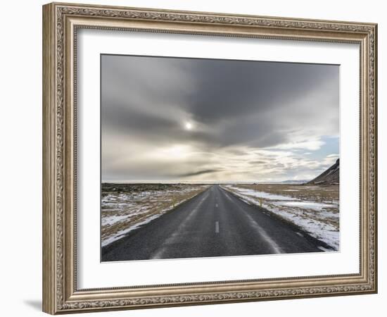 Ring Road Near Skeiderarsandur During Winter-Martin Zwick-Framed Photographic Print