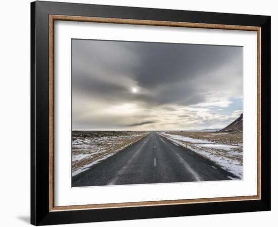 Ring Road Near Skeiderarsandur During Winter-Martin Zwick-Framed Photographic Print