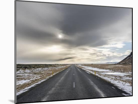 Ring Road Near Skeiderarsandur During Winter-Martin Zwick-Mounted Photographic Print