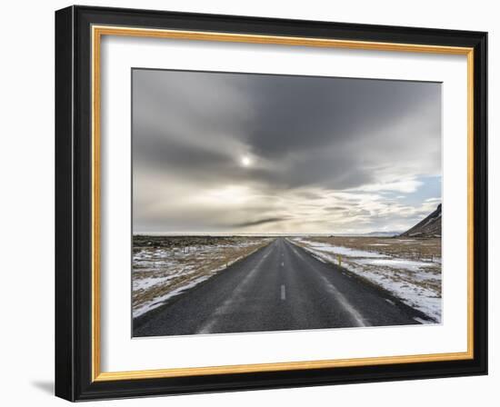 Ring Road Near Skeiderarsandur During Winter-Martin Zwick-Framed Photographic Print