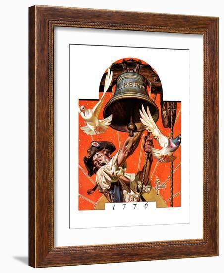 "Ringing Liberty Bell,"July 6, 1935-Joseph Christian Leyendecker-Framed Giclee Print