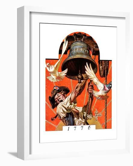 "Ringing Liberty Bell,"July 6, 1935-Joseph Christian Leyendecker-Framed Giclee Print