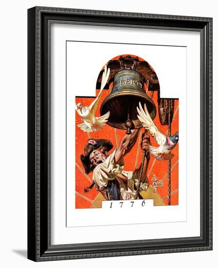 "Ringing Liberty Bell,"July 6, 1935-Joseph Christian Leyendecker-Framed Giclee Print