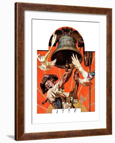 "Ringing Liberty Bell,"July 6, 1935-Joseph Christian Leyendecker-Framed Giclee Print