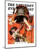 "Ringing Liberty Bell," Saturday Evening Post Cover, July 6, 1935-Joseph Christian Leyendecker-Mounted Giclee Print