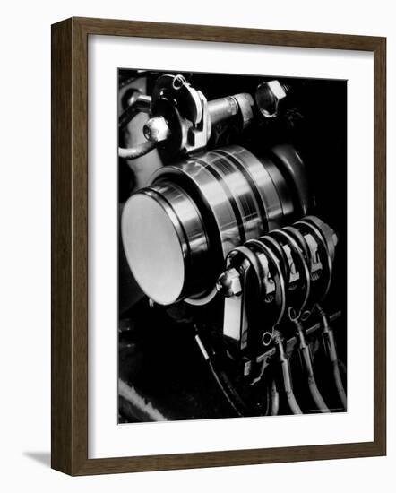 Ringing Machine that Governs the Ringing Bell in Telephones at NY Telephone Exchange Terminal-Margaret Bourke-White-Framed Premium Photographic Print