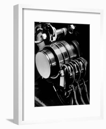 Ringing Machine that Governs the Ringing Bell in Telephones at NY Telephone Exchange Terminal-Margaret Bourke-White-Framed Premium Photographic Print