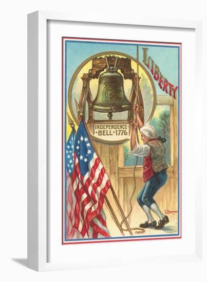 Ringing the Liberty Bell-null-Framed Art Print