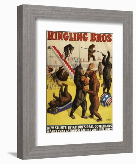 Ringling Bros, Poster, 1900-null-Framed Giclee Print