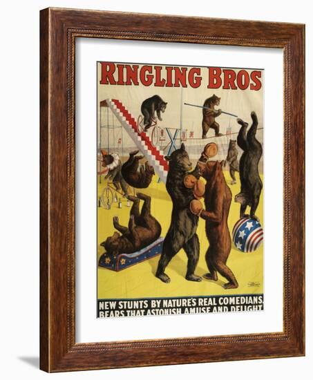 Ringling Bros, Poster, 1900-null-Framed Giclee Print