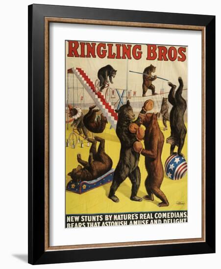 Ringling Bros, Poster, 1900-null-Framed Giclee Print