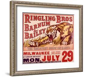 Ringling Brothers: Tiger-null-Framed Giclee Print
