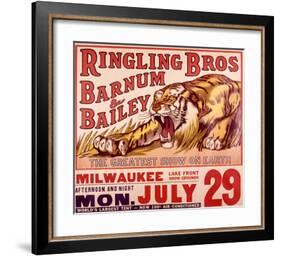 Ringling Brothers: Tiger-null-Framed Giclee Print
