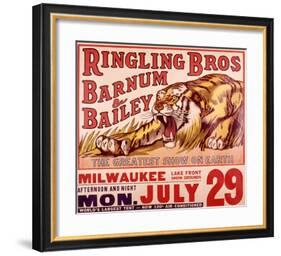 Ringling Brothers: Tiger-null-Framed Giclee Print