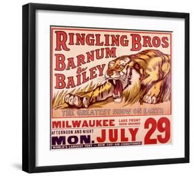 Ringling Brothers: Tiger-null-Framed Giclee Print