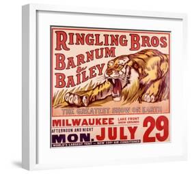 Ringling Brothers: Tiger-null-Framed Giclee Print