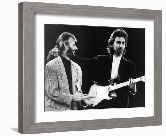 Ringo Starr and George Harrison In, 1988-Associated Newspapers-Framed Photo