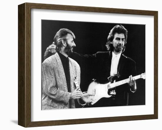 Ringo Starr and George Harrison In, 1988-Associated Newspapers-Framed Photo