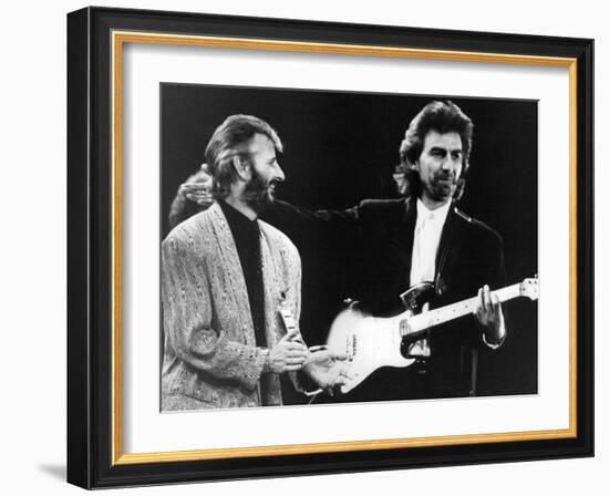 Ringo Starr and George Harrison In, 1988-Associated Newspapers-Framed Photo