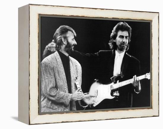 Ringo Starr and George Harrison In, 1988-Associated Newspapers-Framed Stretched Canvas