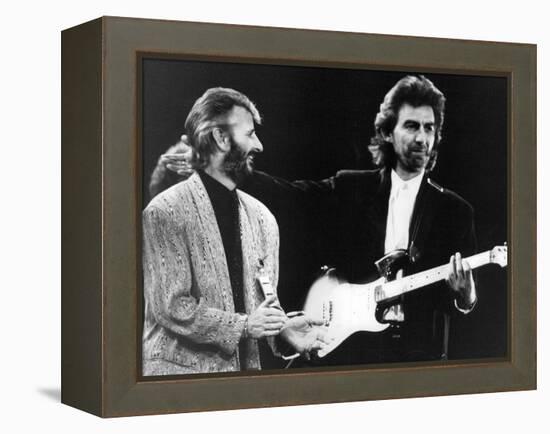 Ringo Starr and George Harrison In, 1988-Associated Newspapers-Framed Stretched Canvas