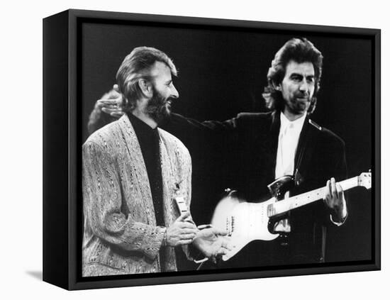 Ringo Starr and George Harrison In, 1988-Associated Newspapers-Framed Stretched Canvas