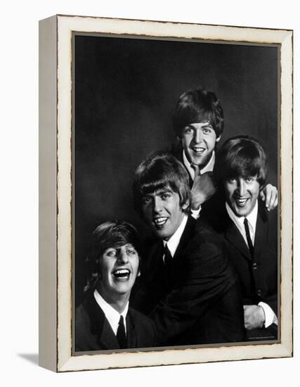 Ringo Starr, George Harrison, Paul McCartney and John Lennon-John Dominis-Framed Premier Image Canvas