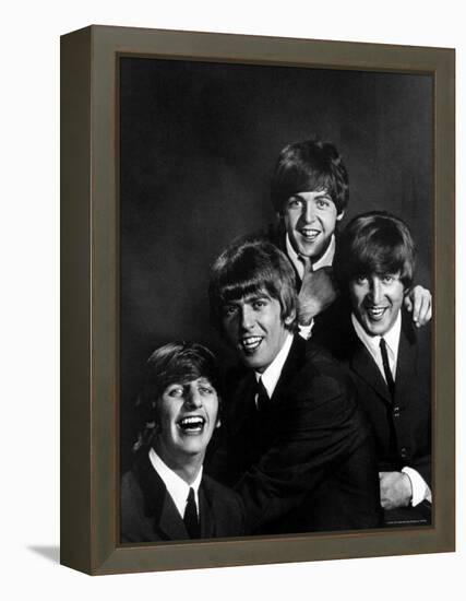 Ringo Starr, George Harrison, Paul McCartney and John Lennon-John Dominis-Framed Premier Image Canvas