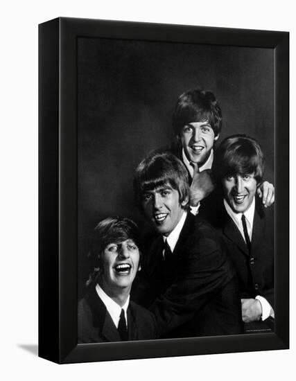 Ringo Starr, George Harrison, Paul McCartney and John Lennon-John Dominis-Framed Premier Image Canvas