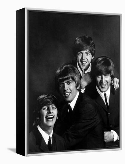 Ringo Starr, George Harrison, Paul McCartney and John Lennon-John Dominis-Framed Premier Image Canvas