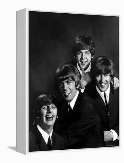 Ringo Starr, George Harrison, Paul McCartney and John Lennon-John Dominis-Framed Premier Image Canvas