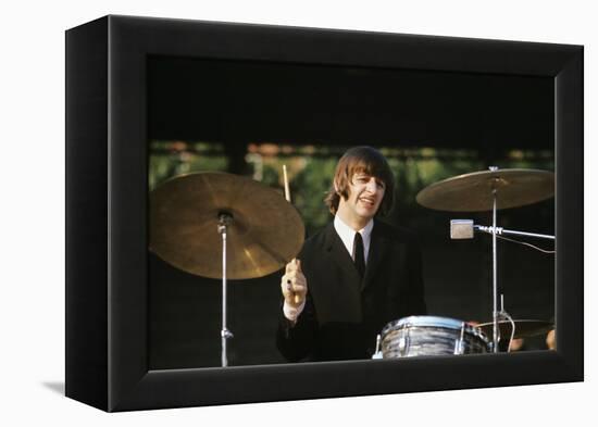 Ringo Starr Playing Drums-null-Framed Premier Image Canvas