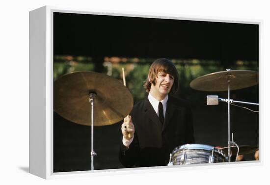 Ringo Starr Playing Drums-null-Framed Premier Image Canvas