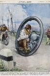 At Saint-Etienne a French Inventor Drives His Monocycle Inside the Wheel at Speeds up to 140 Km/H-Rino Ferrari-Framed Photographic Print