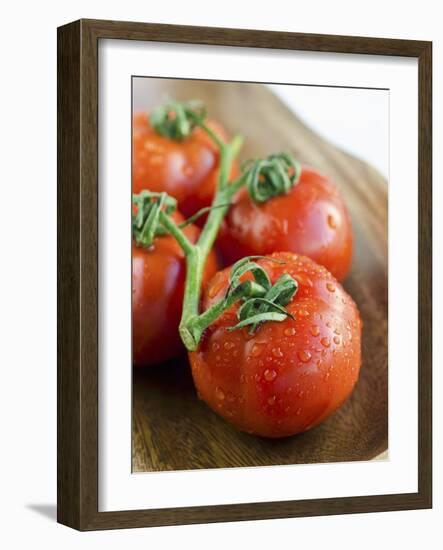 Rinsed Tomatoes with Water Droplets-Clara Gonzalez-Framed Photographic Print