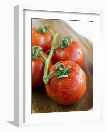 Rinsed Tomatoes with Water Droplets-Clara Gonzalez-Framed Photographic Print