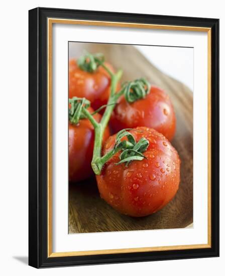 Rinsed Tomatoes with Water Droplets-Clara Gonzalez-Framed Photographic Print