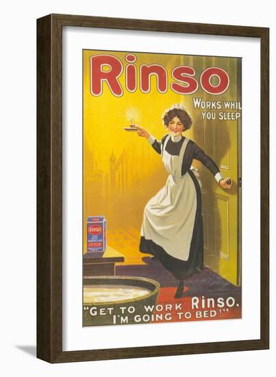 Rinso, Washing Powder Maids Products Detergent, UK, 1910-null-Framed Giclee Print