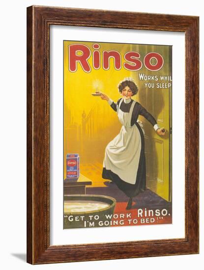 Rinso, Washing Powder Maids Products Detergent, UK, 1910-null-Framed Giclee Print