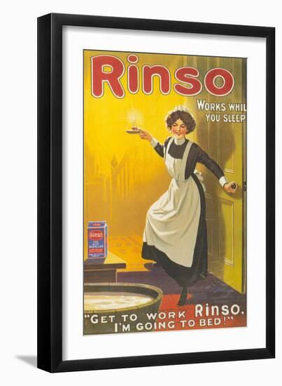 Rinso, Washing Powder Maids Products Detergent, UK, 1910-null-Framed Giclee Print