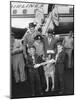 Rintintin Arrives in Washington, D.C. with a Group of Boy Scouts on April 9, 1959-null-Mounted Photo