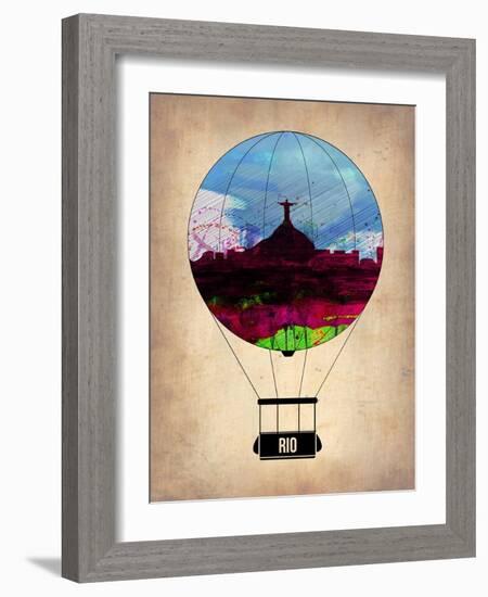 Rio Air Balloon-NaxArt-Framed Art Print