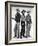 RIO BRAVO, 1959 directed by HOWARD HAWKS John Wayne, Dean Martin and Ricky Nelson (b/w photo)-null-Framed Photo