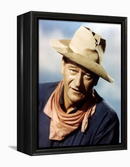 RIO BRAVO, 1959 directed by HOWARD HAWKS John Wayne (photo)-null-Framed Stretched Canvas