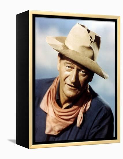 RIO BRAVO, 1959 directed by HOWARD HAWKS John Wayne (photo)-null-Framed Stretched Canvas